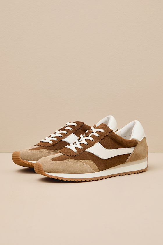 B.Ntcd Brown Multi Suede Leather Sneakers 1