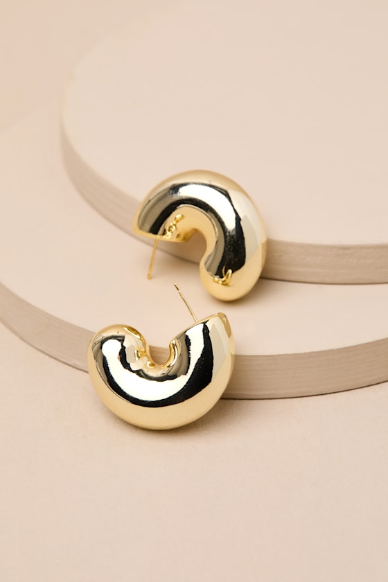 Rana 14KT Gold Chunky Hoop Earrings
