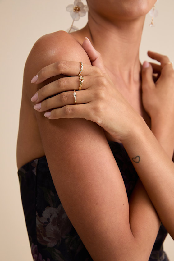 Misty Gold Six-Piece Ring Set 1