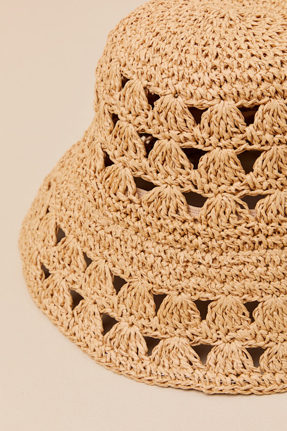 Clemma Tan Raffia Bucket Hat - thumbnail 4