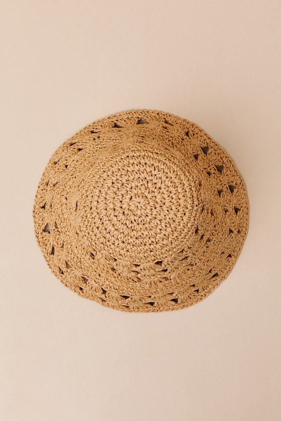 Clemma Tan Raffia Bucket Hat - thumbnail 5