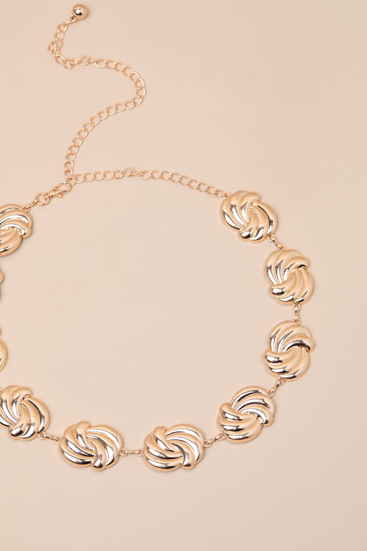 Ramzey Gold Knotted Chain Belt