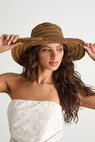 Paper Crochet Brown Space Dye Sun Hat 3