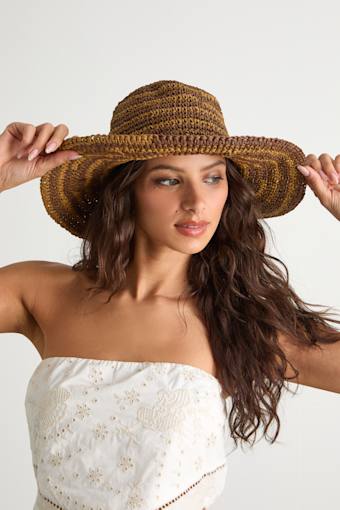 Paper Crochet Brown Space Dye Sun Hat 3