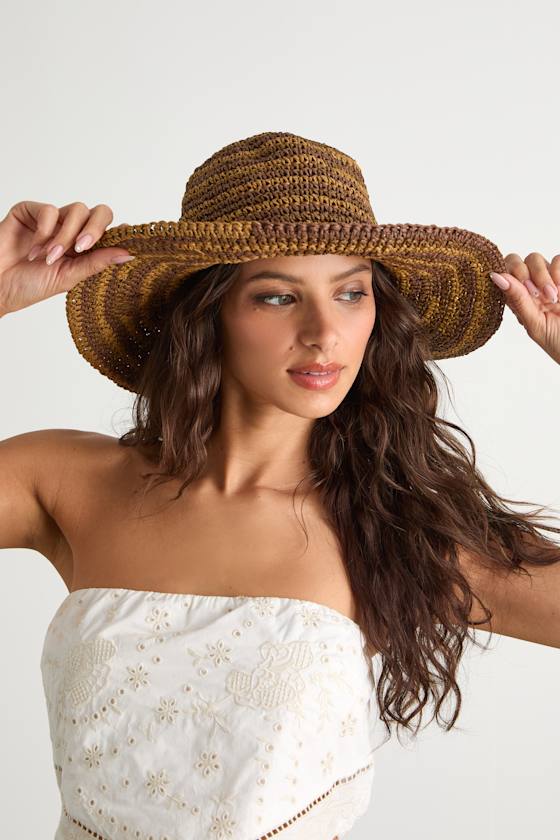 Paper Crochet Brown Space Dye Sun Hat 3