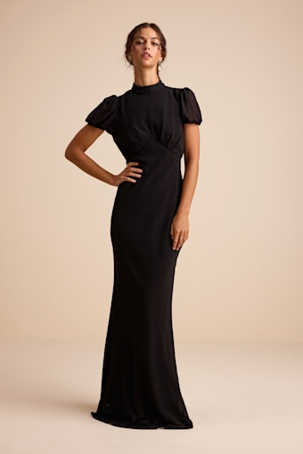 Langley Black Backless Maxi Dress 1