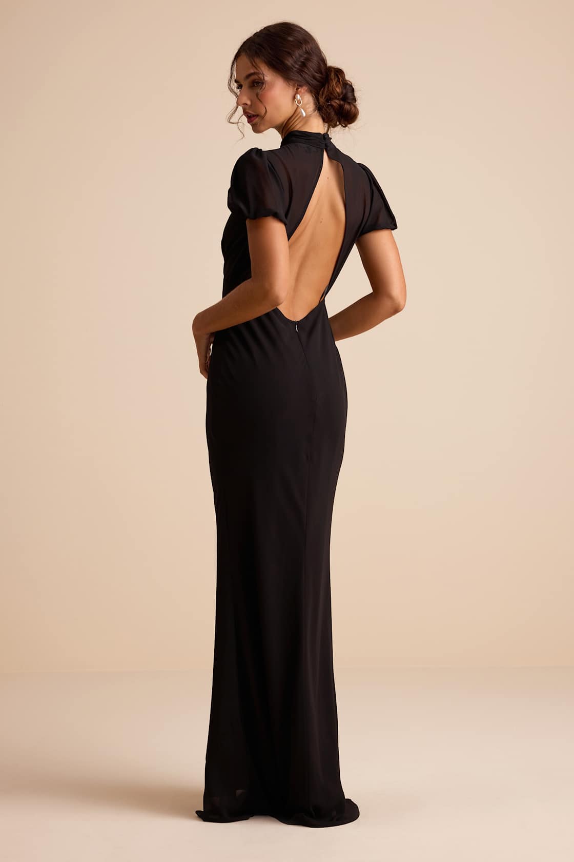 Langley Black Backless Maxi Dress