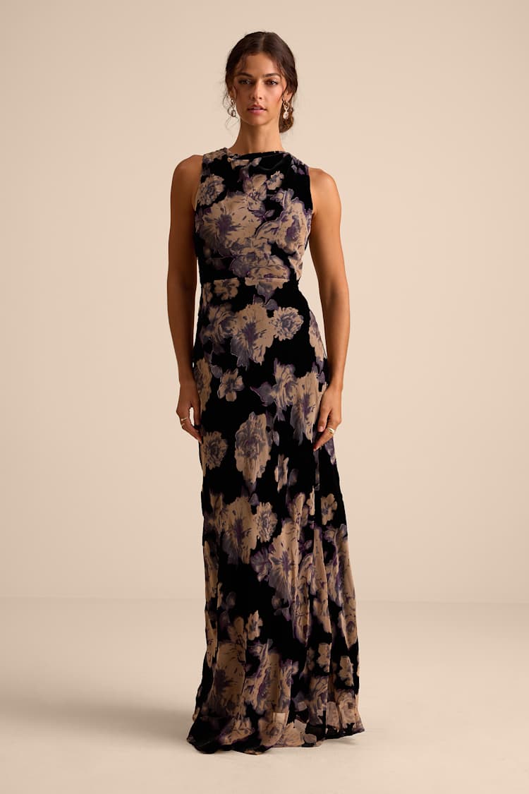 sleeveless velvet burnout midi dress Donna Karan Women's Sleeveless Abstract Burnout Midi A-Line Dress in Desert Clay Multi Red, Size 16