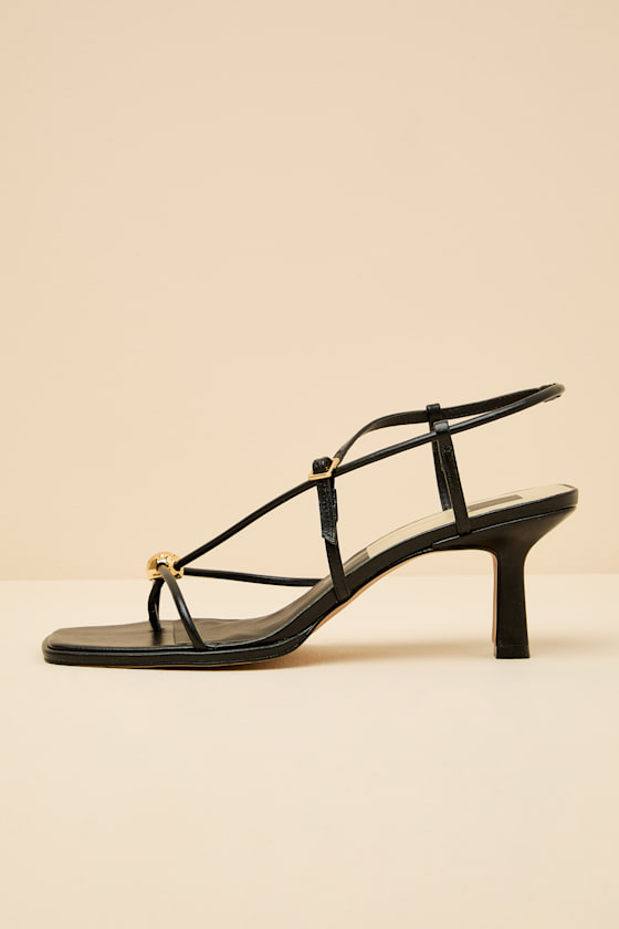 Mylee Black Strappy High Heel Sandals 1