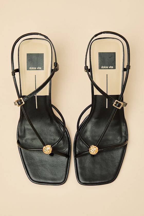 Mylee Black Strappy High Heel Sandals 2