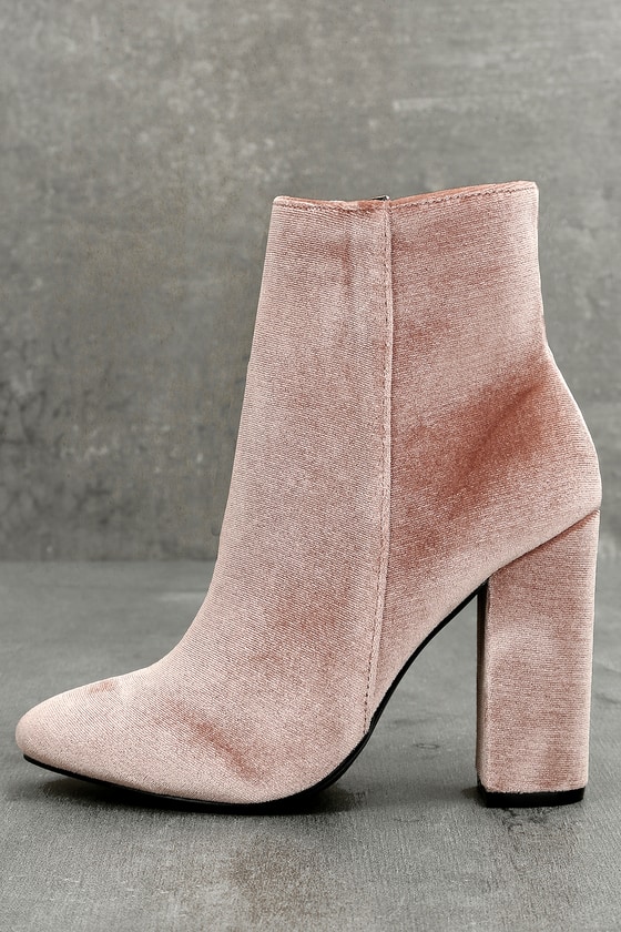 blush pink booties