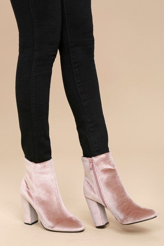 blush colored boots