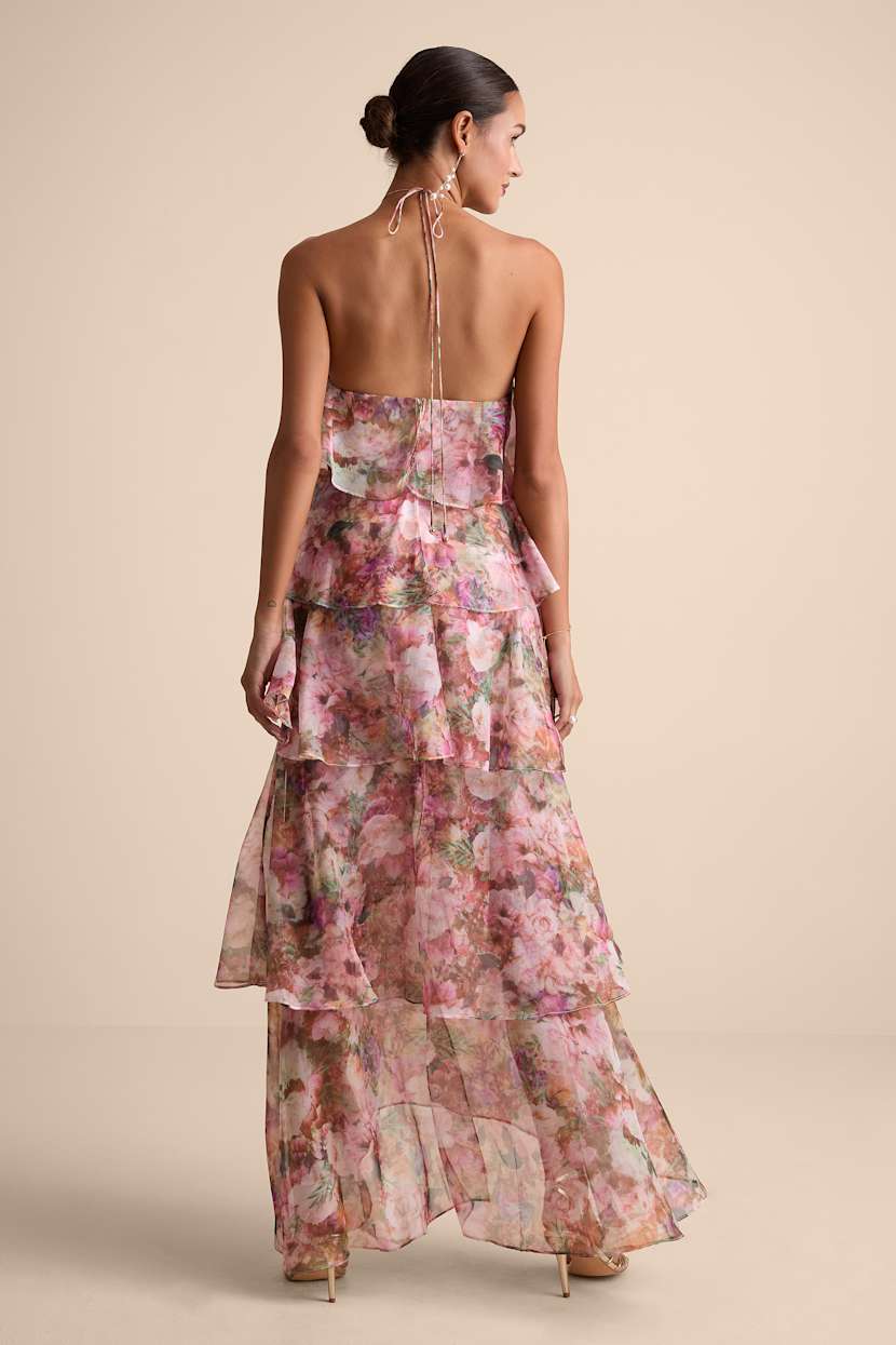 satin halter dress mini GINIA~ Fiora Silk short halter dress main image 0