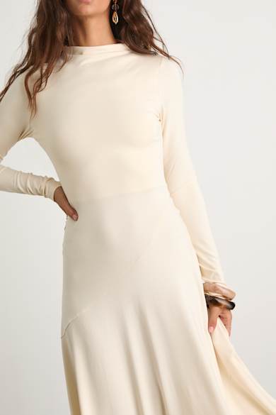sachin and babi light blue dress High Neck Drop Waist Dress main image 0