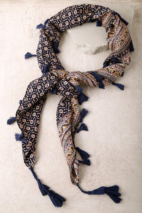 Major Mojo Navy Blue Print Bandana 2