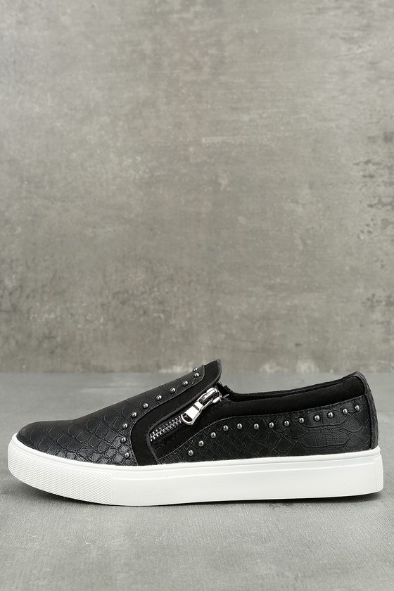 report black slip on sneakers