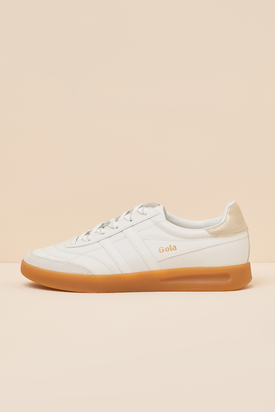 STADIA LEATHER/CLB785: WHITE/GOLD/GUM 1
