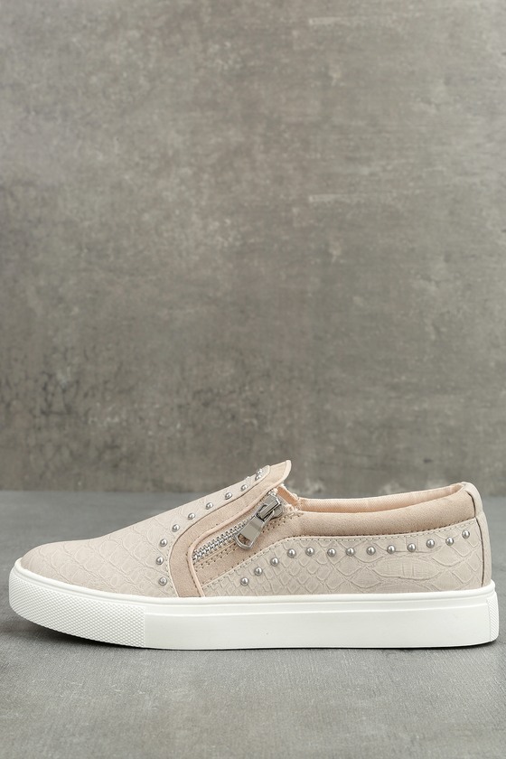 cream slip on sneakers