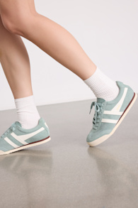 Apollo Green Mist and Off White Lace-Up Sneakers 3