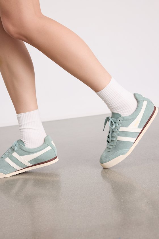 Apollo Green Mist and Off White Lace-Up Sneakers 3