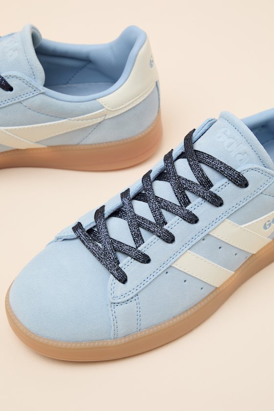 Aztec Air and Off White Suede Lace-Up Sneakers 5