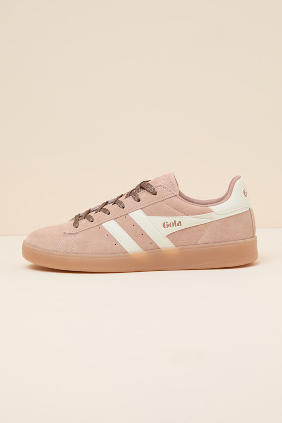 Aztec Cameo and Off White Suede Lace-Up Sneakers 1