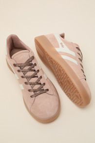 Aztec Cameo and Off White Suede Lace-Up Sneakers 2