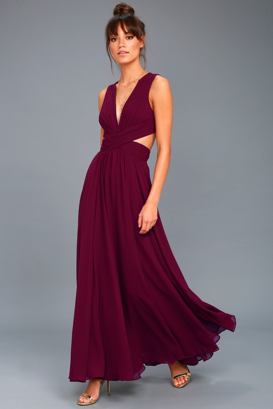 plum maxi dresses