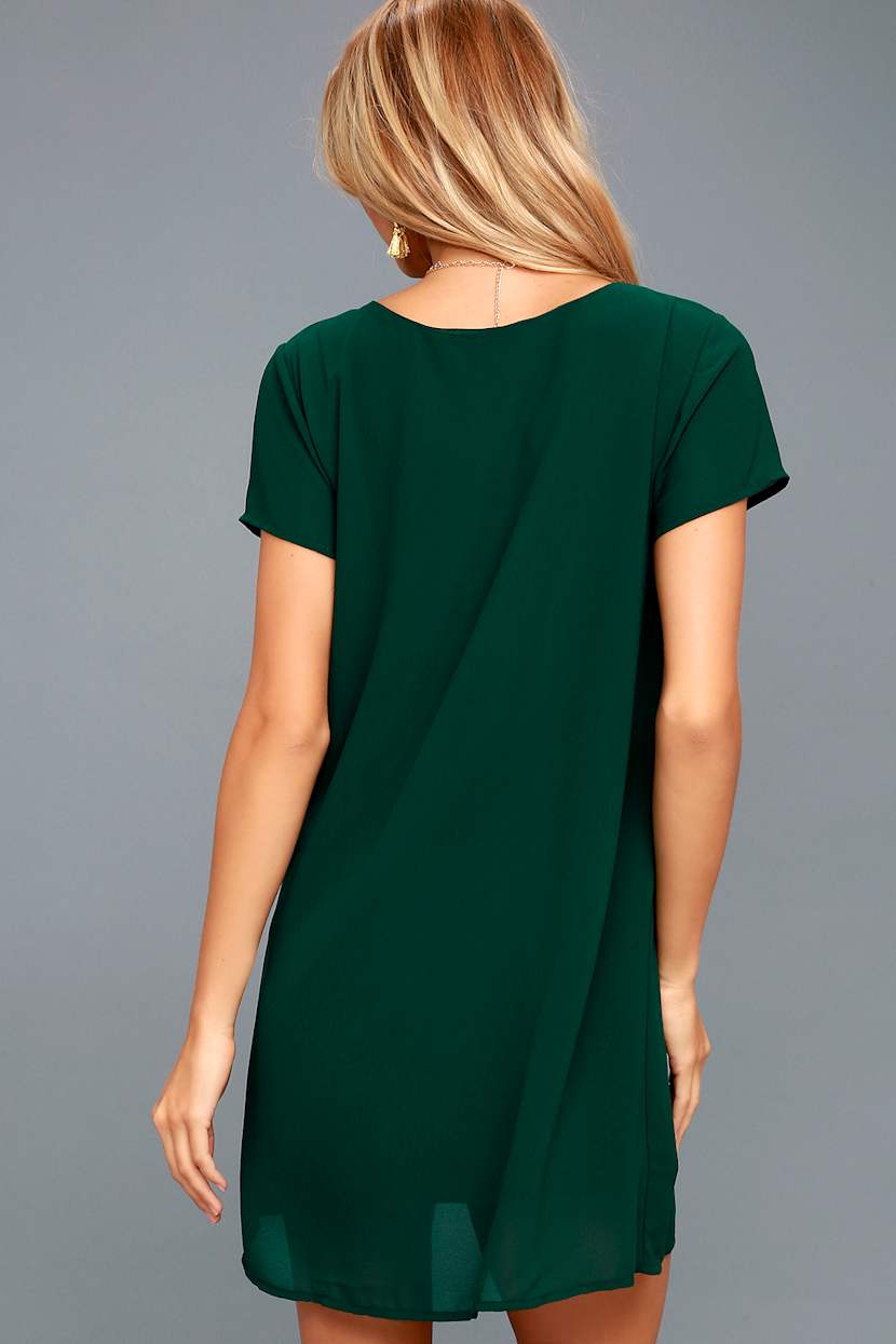 Freestyle Forest Green Shift Dress