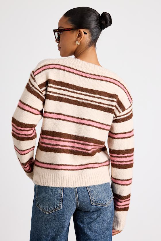 NK11814: OATMEAL/BROWN/ PINK 3