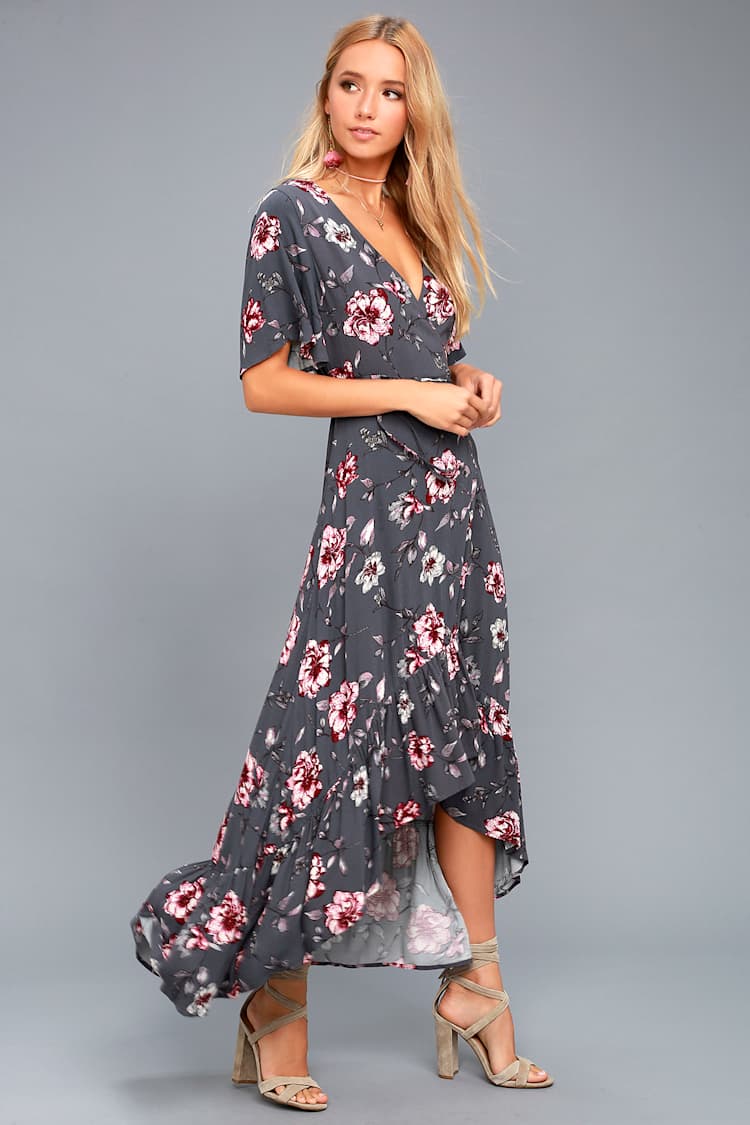 slim fit dress slacks Kristi Blue Floral main image 0