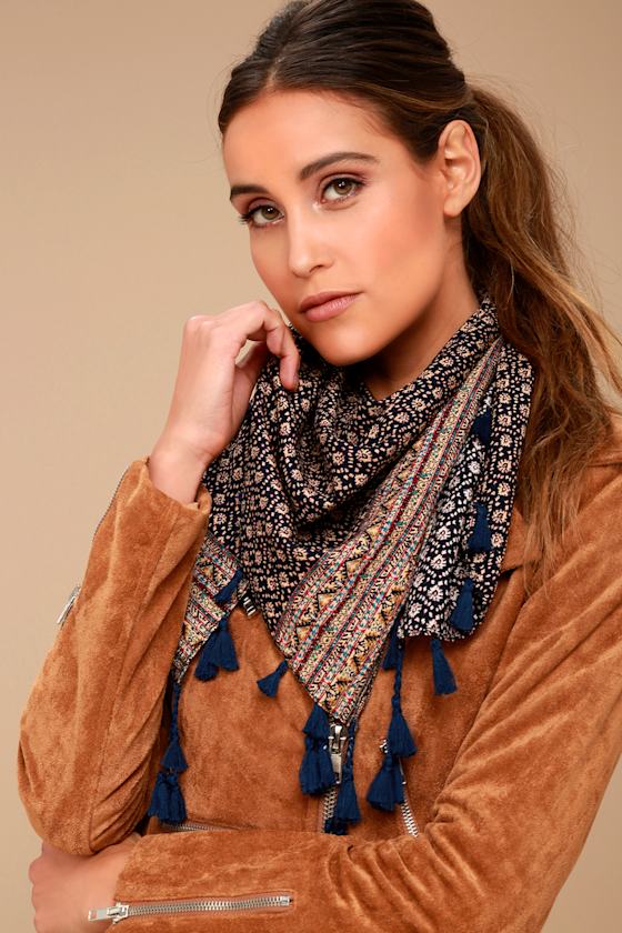Major Mojo Navy Blue Print Bandana 4