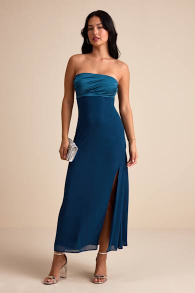 long blue casual dress Boho Summer Beach Cover Up Dress – Sheer Button-Up V-Neck Maxi in Blue | Women's Boho Fashion | One Size main image 0