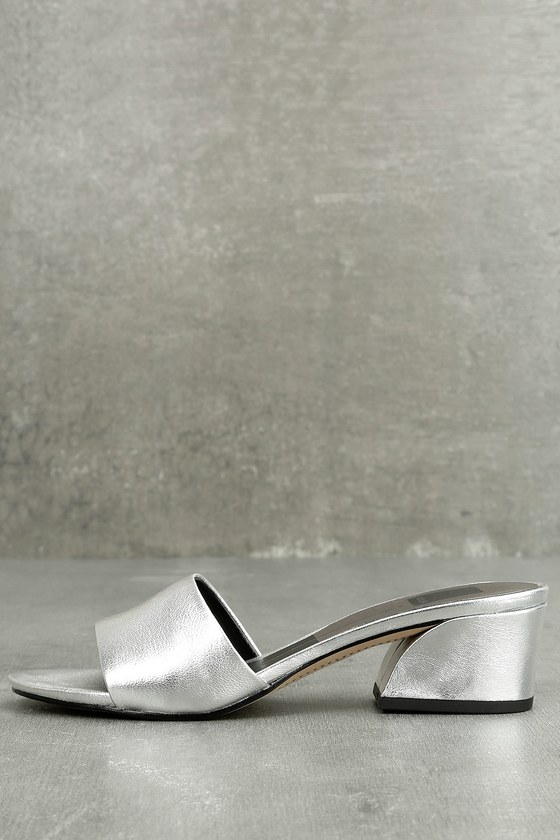 dolce vita silver mules