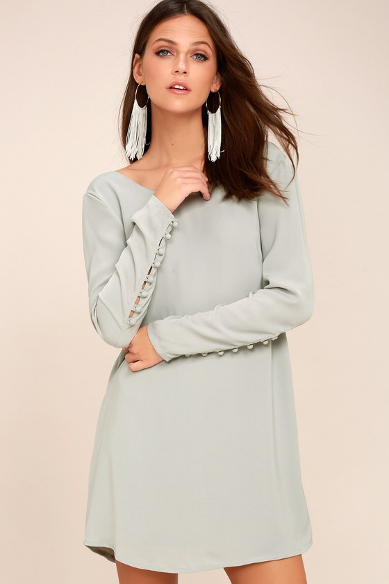 light grey shift dress