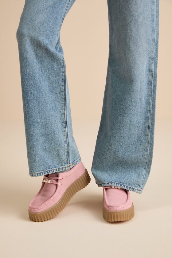 Clarks Torhill Bee Dusty Rose - Suede Leather Loafers
