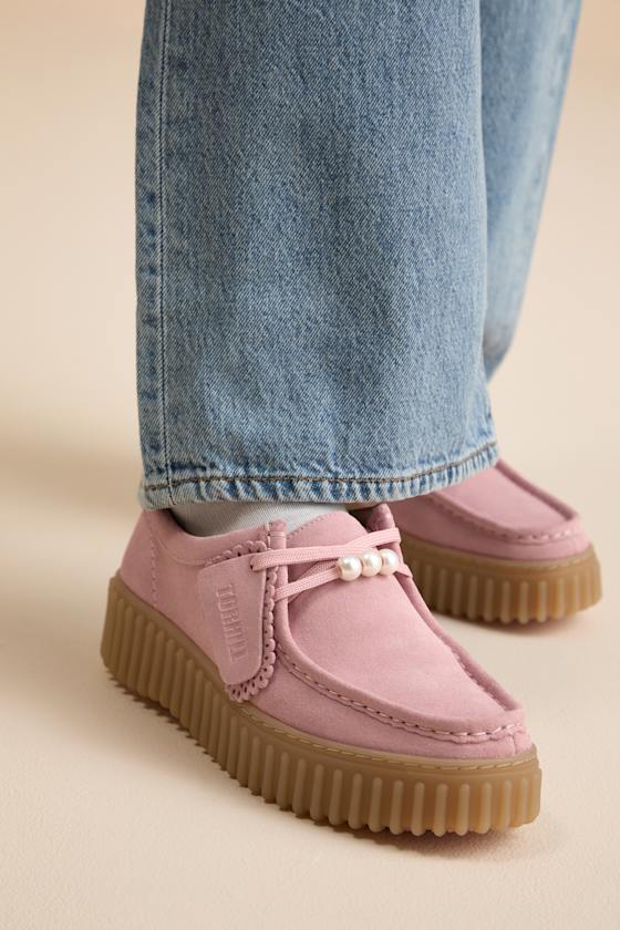 Clarks Torhill Bee Dusty Rose - Suede Leather Loafers