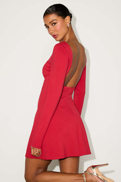 Red Long Sleeve Dresses for Women - Lulus