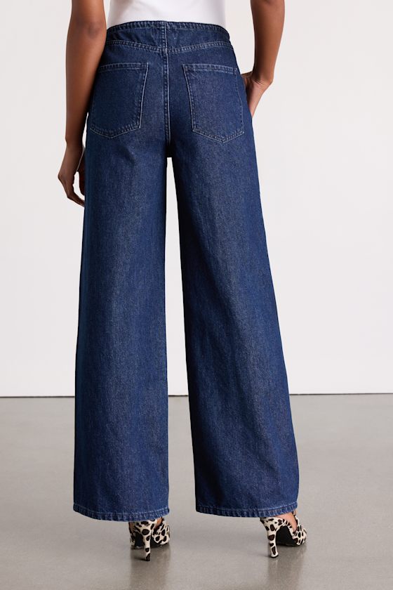 Daze Denim Madison Jeans - Dark Wash Jeans - Drawstring Jeans - Lulus
