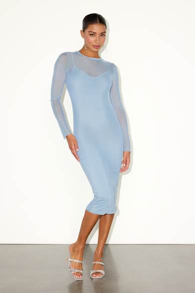 sachin and babi light blue dress Knee Length Wedding Reception Dresses,Outdoor Wedding Dress with Sleeves,WD00364, US24W / Ivory