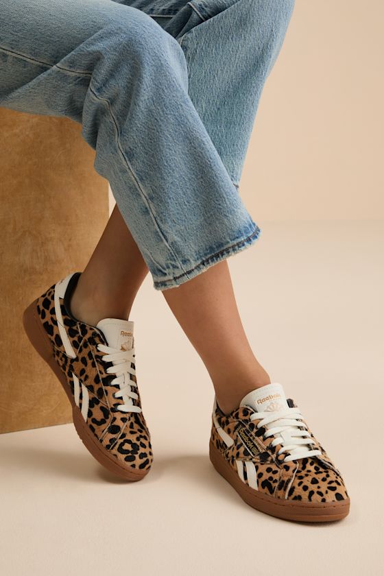 Club C Grounds UK Cheetah Pony Hair Sneakers 1