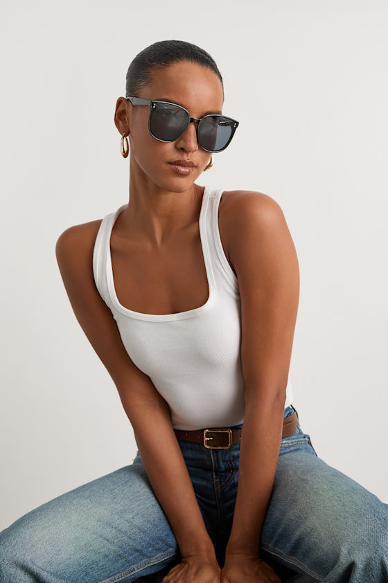 Octavia Black Square Sunglasses 1