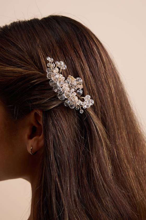 Gold Beaded Hair Pin Set - 4PC Hair Pin & Comb Set - Hair Pin Set - Lulus