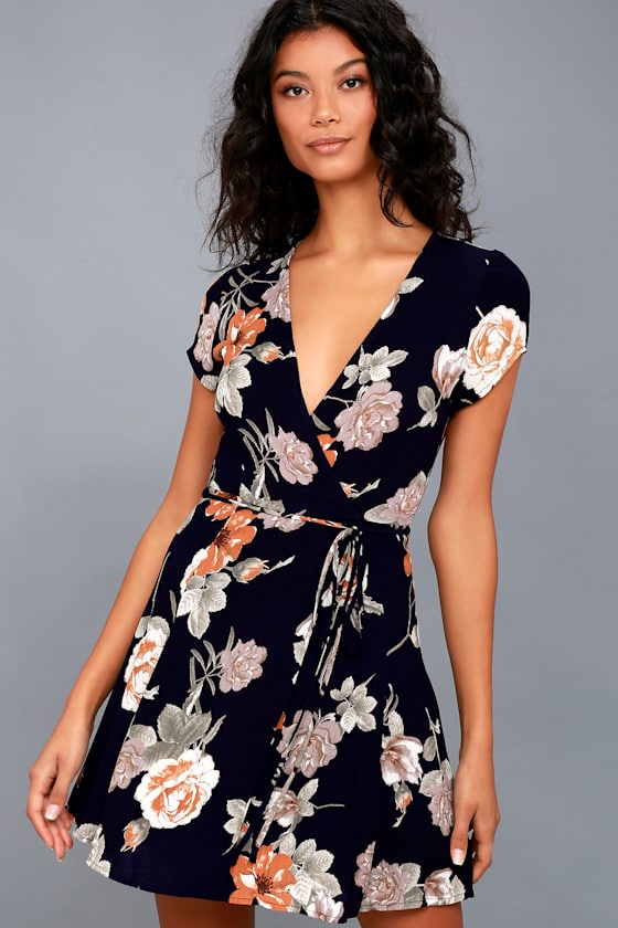 Picturesque Love Black Floral Print Wrap Dress 2