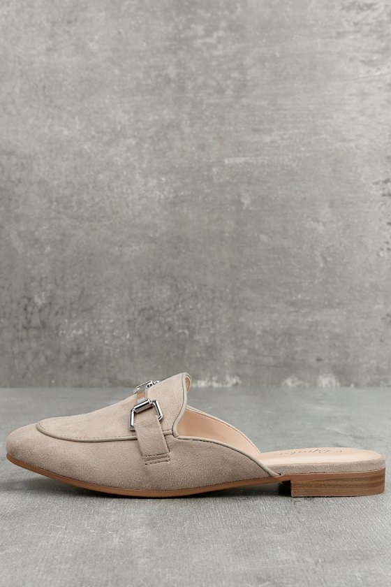 Vegan Suede Loafer Slides Trendy Loafer Slides Lulus