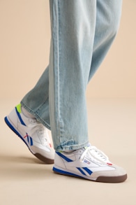 Campio XT Ftwr White and Optimum Blue Leather Sneakers 1