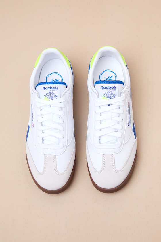 Reebok Campio XT - White & Blue Leather Sneakers - Sneakers - Image 4