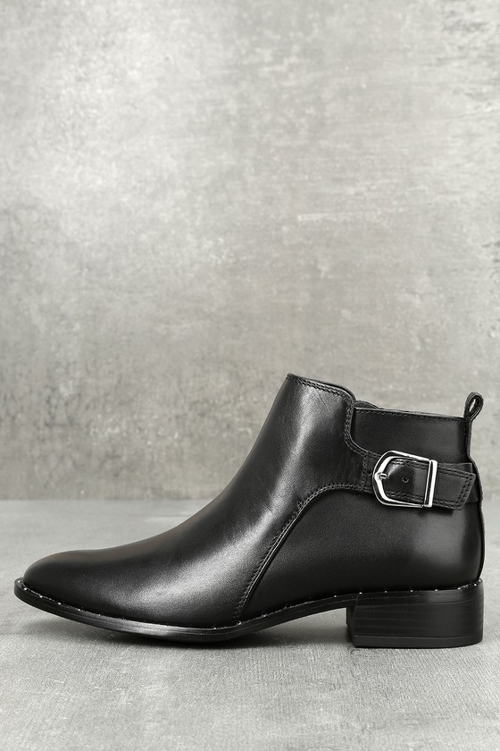 Steven by Steve Madden Clio Booties - Black Ankle Booties - Lulus