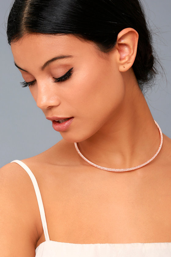 Completely Charming Rose Gold Collar Necklace 1