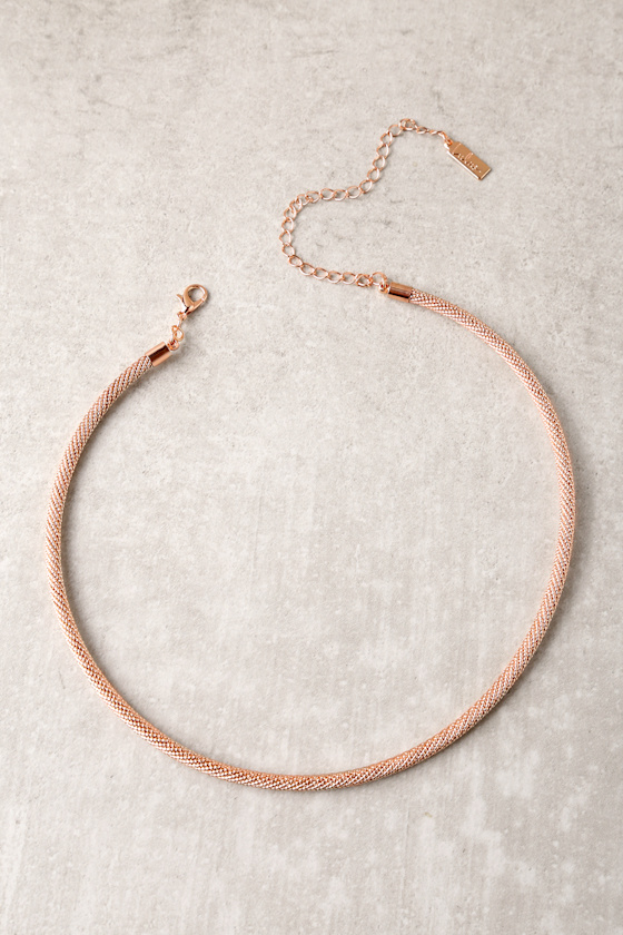 Completely Charming Rose Gold Collar Necklace 2